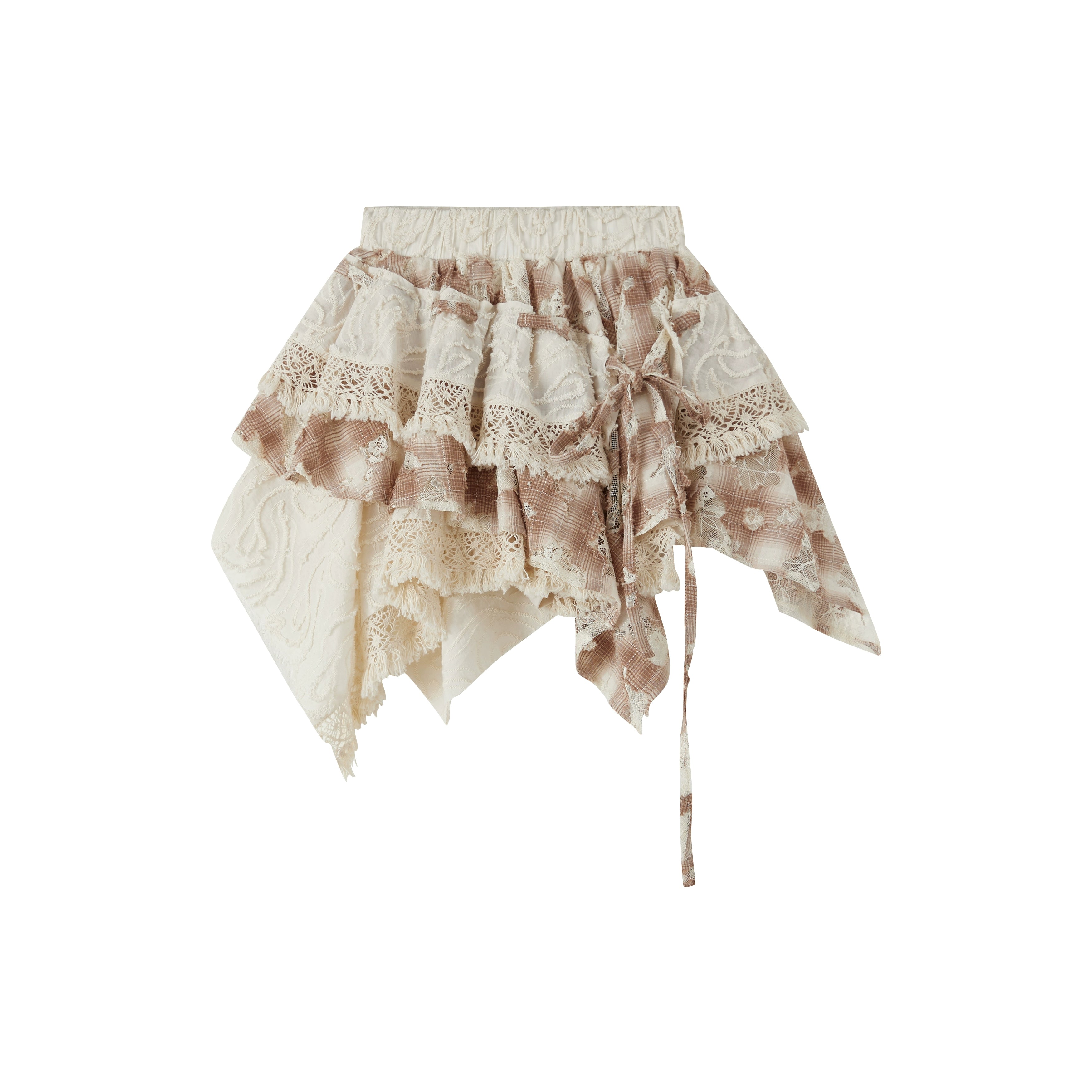 ALL_iN_plan_Steampunk_Lace_Up_Plaid_Mini_Skirt_With_Asymmetrical_Cutouts_MISSTT