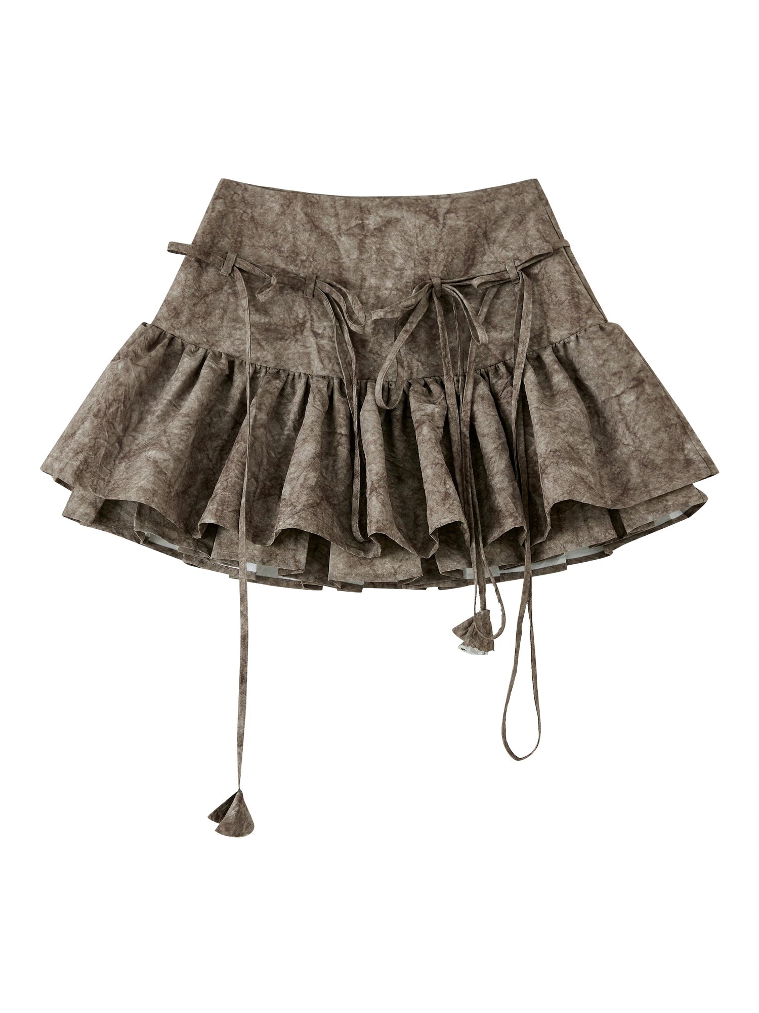 Steampunk Rivet Skirt Distressed Lace Hem