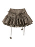 Steampunk Rivet Skirt Distressed Lace Hem