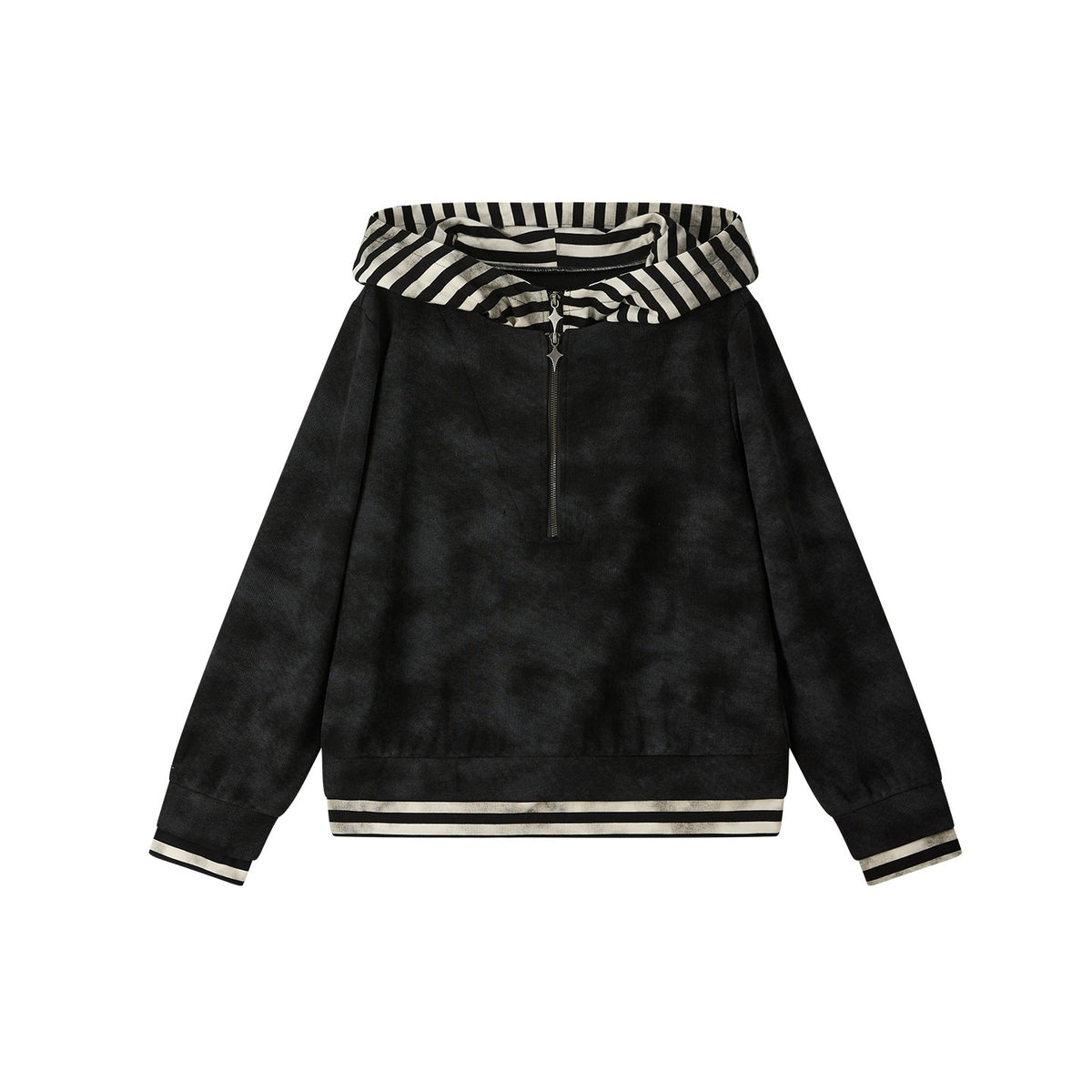 ALL_iN_plan_Tie_Dye_Striped_Half_Zipper_Loose_Women&