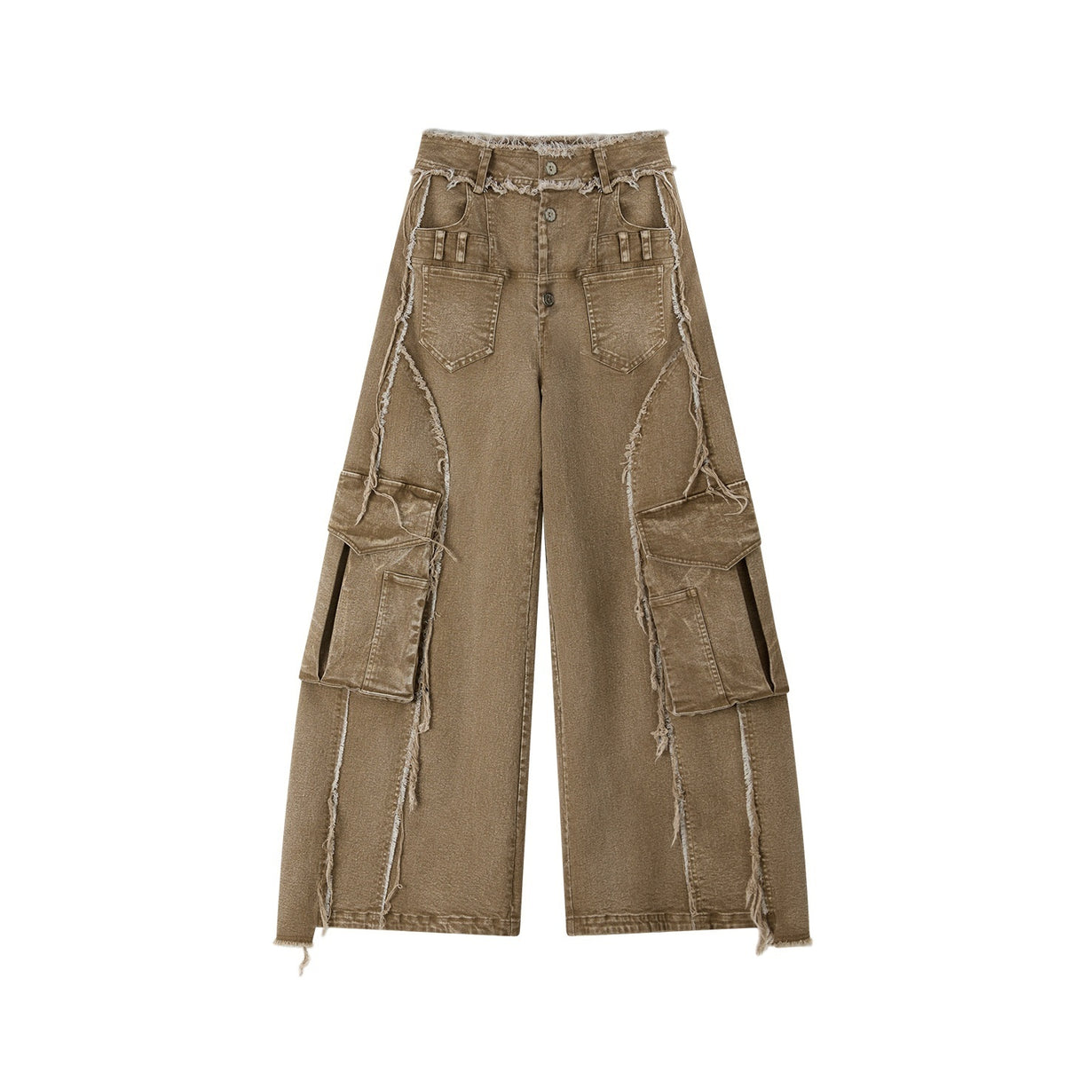 ALL_iN_plan_Washed_Vintage_High_Waist_Large_Patch_Pocket_Wide_Leg_Women&