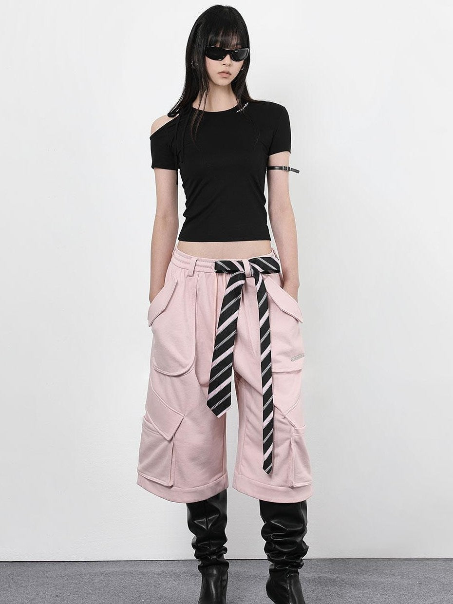 ANYQUESTION Black And White Tie Two Way Slim Women&