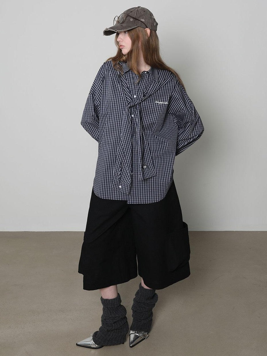 Black Cargo Pocket Low Waist Wide Leg Women&