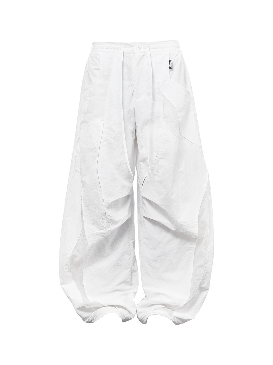 ANYQUESTION_Black_White_Deconstructed_Mesh_Cargo_Women&