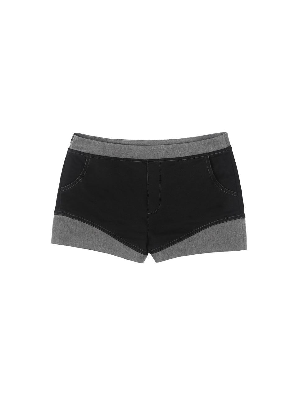ANYQUESTION_Black_White_Two_Tone_Exposed_Stitch_Women&