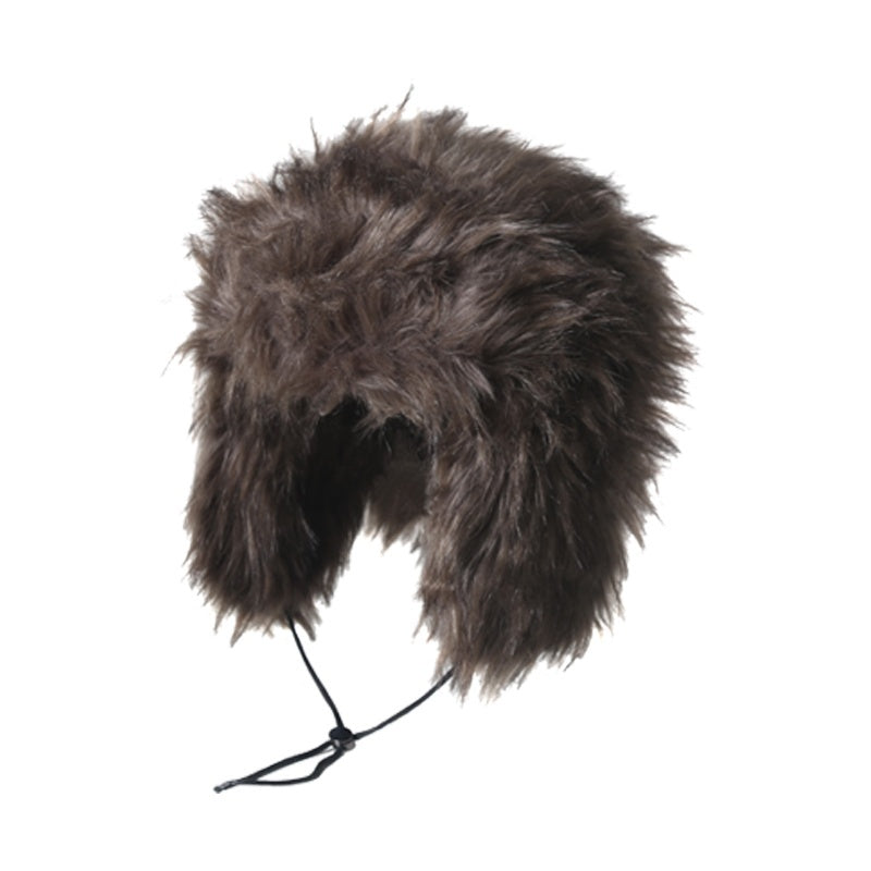 ANYQUESTION_Pink_White_Brown_Warm_Long_Fur_Earflap_Trapper_Women&