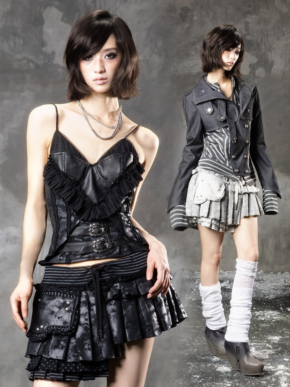 ARIADNAw Asymmetric Multi Layer Pleated Women&