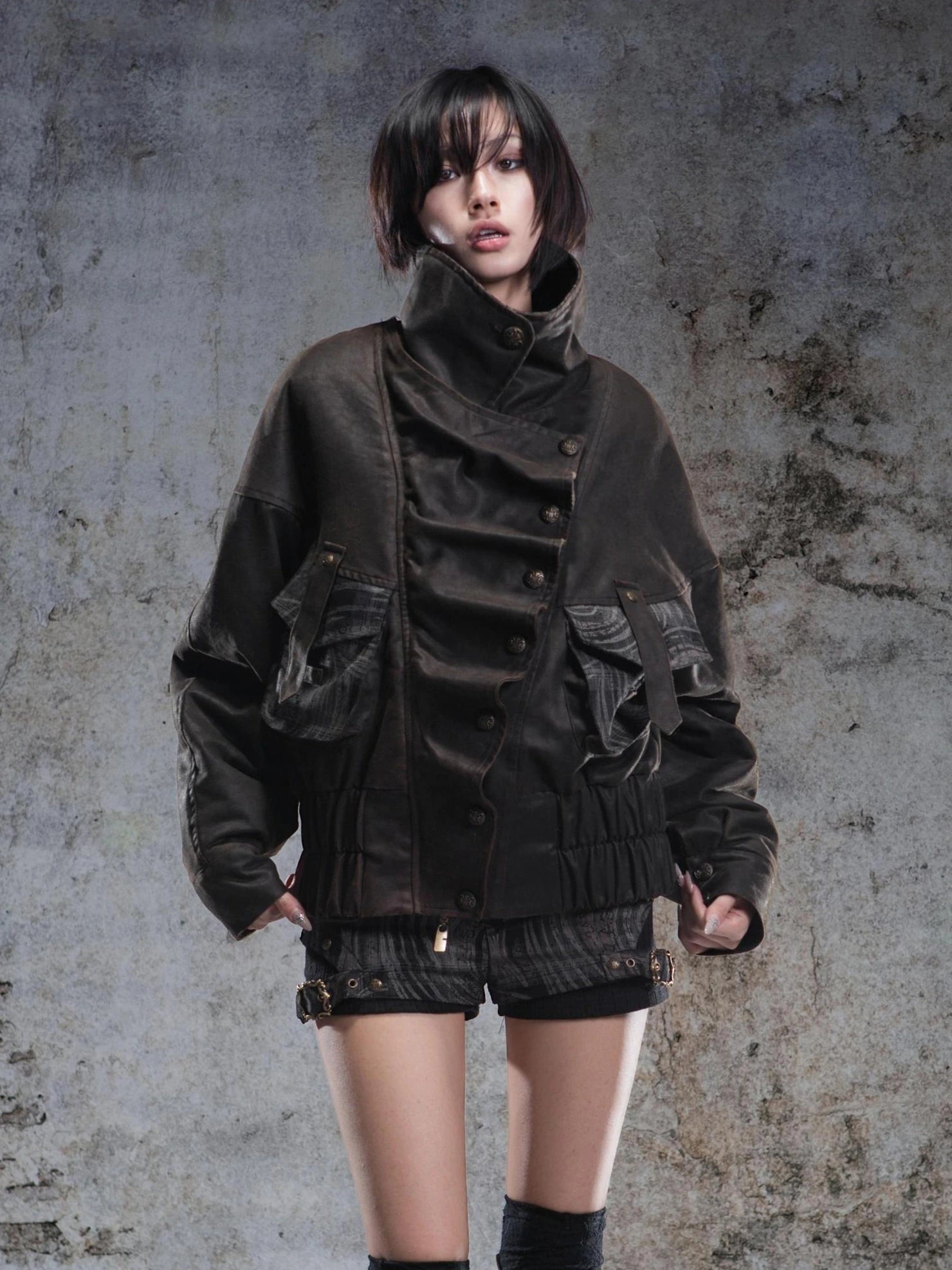 ARIADNAw Classic Thickened Loose Flight Jacket Parka