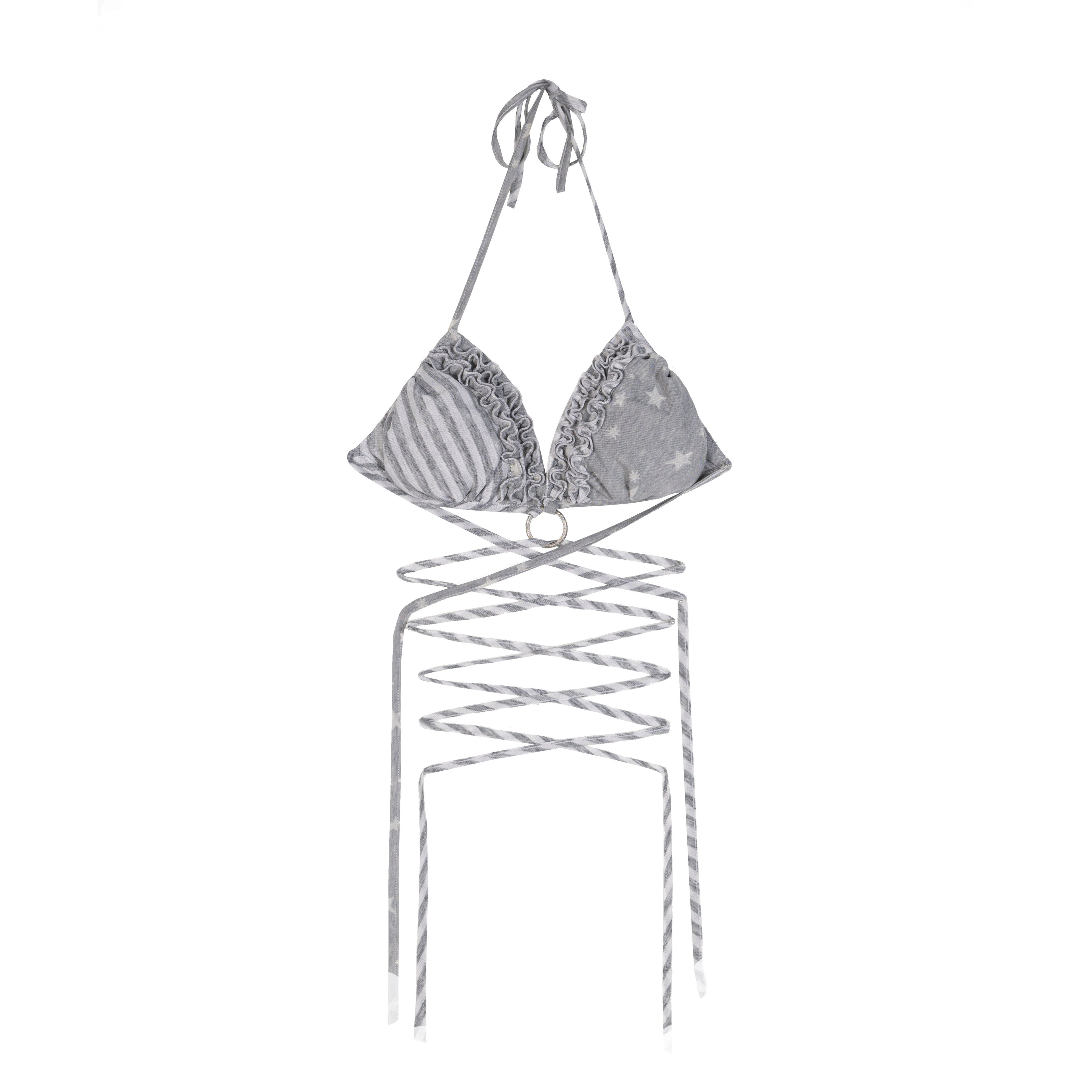 ARIADNAw_Gray_Black_Ruched_Colorblock_Ruffle_Triangle_Women&