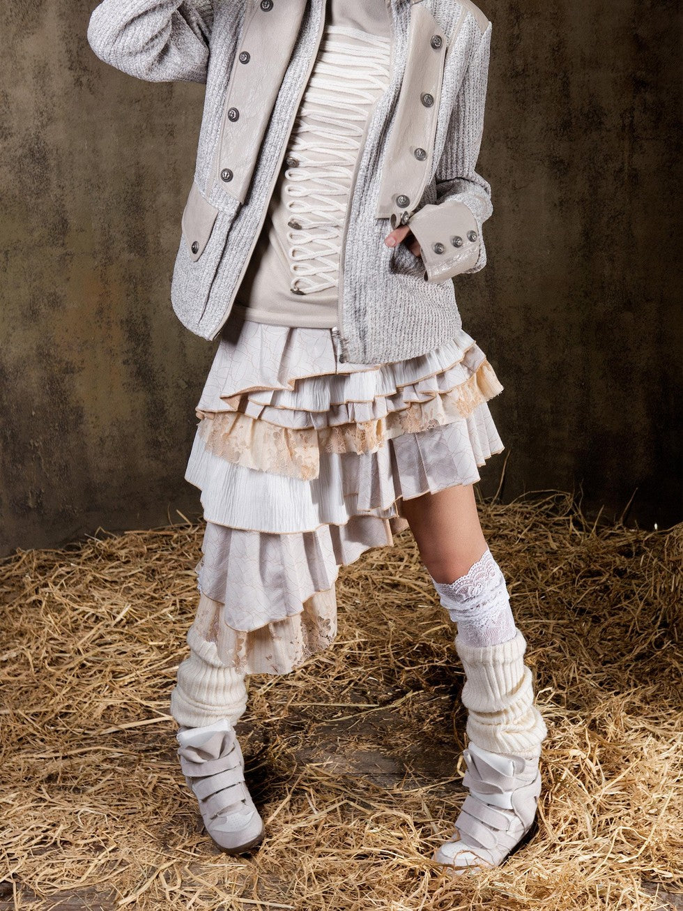 ARIADNAw Lace Up Biker Punk Retro Women&