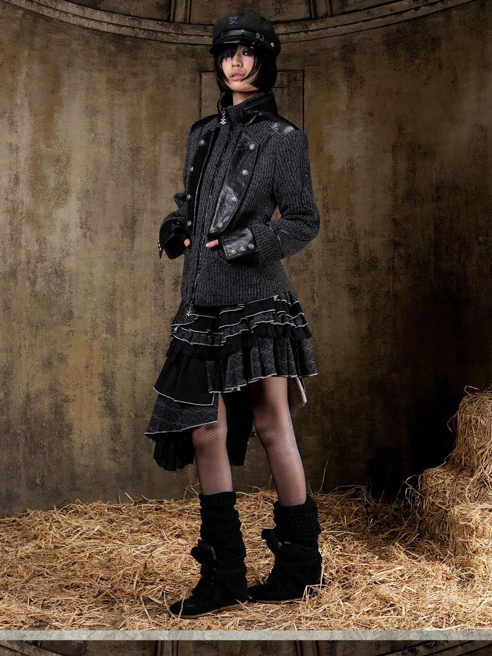 ARIADNAw Lace Up Biker Punk Retro Women&