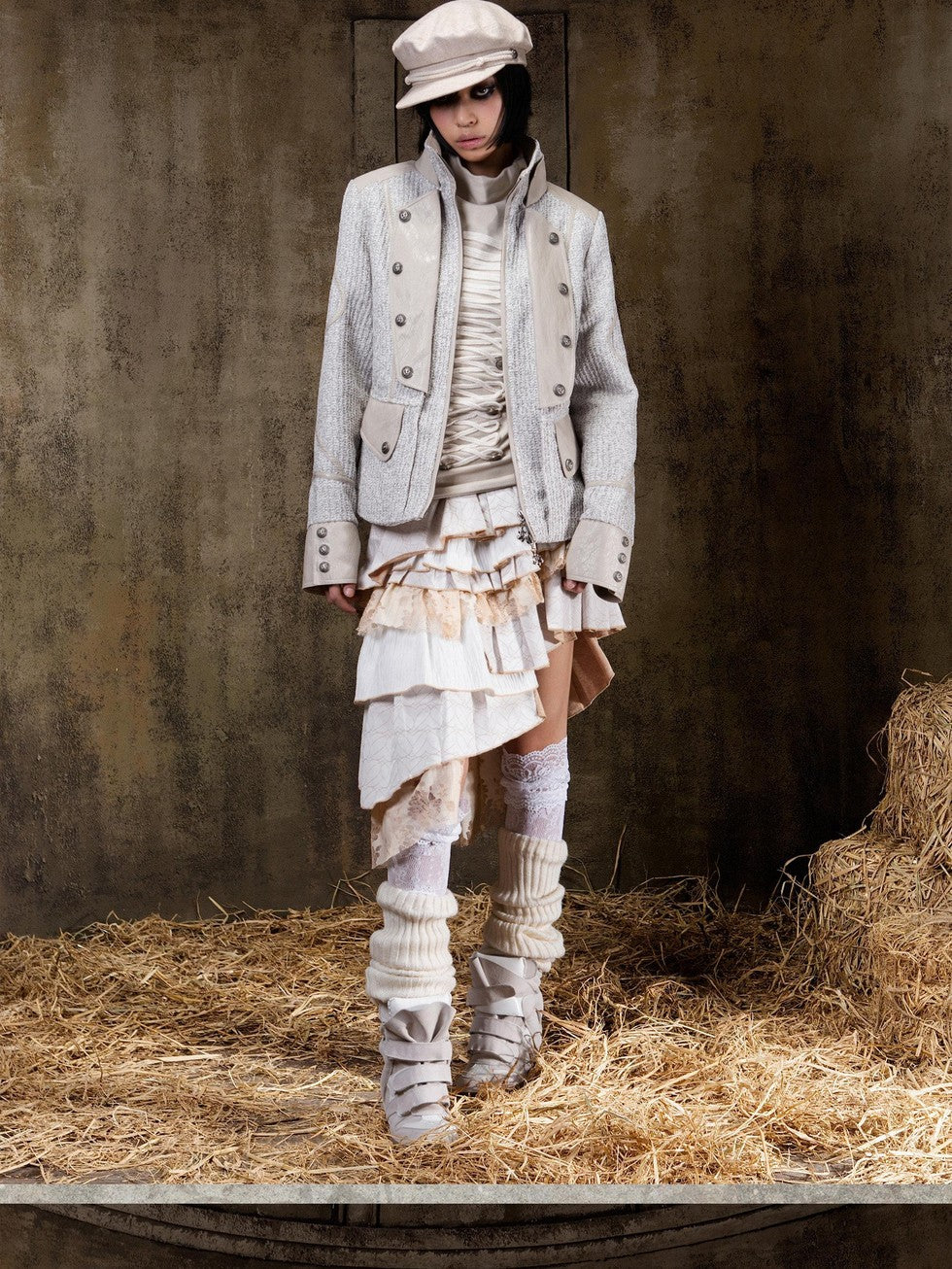 ARIADNAw Lace Up Biker Punk Retro Women&