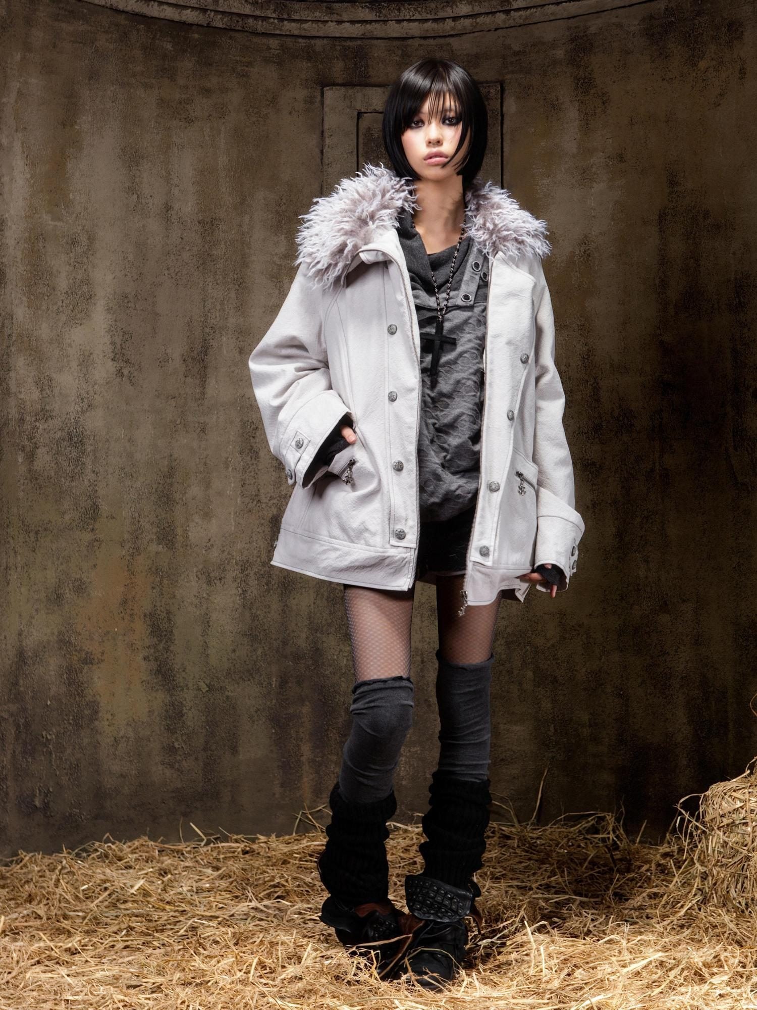 ARIADNAw Tie Waist Single Breasted Commuter Long Sleeve Black Grey Jacket