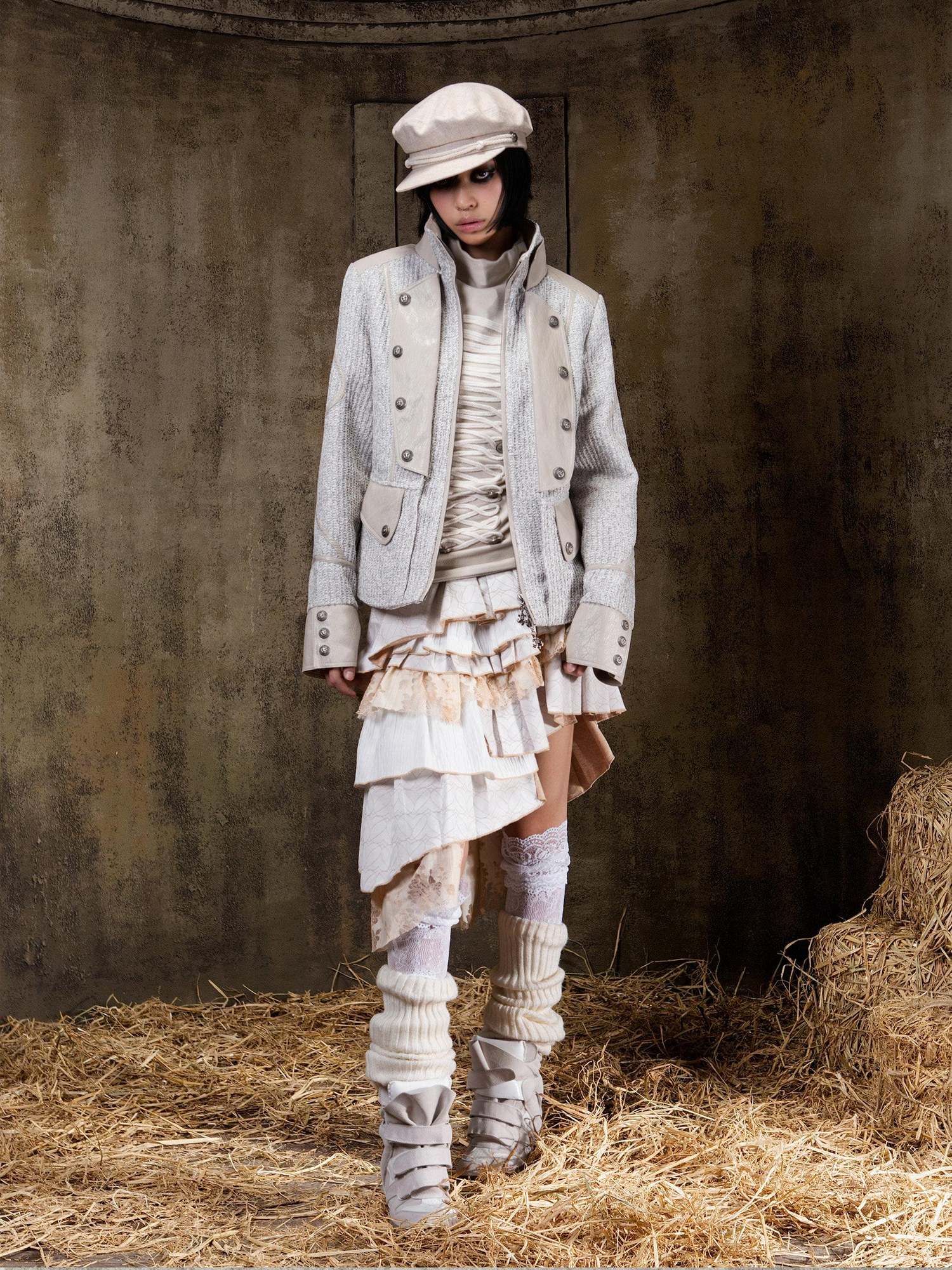 ARIADNAw Tied Waist Denim Style Straight Fit Women Long Sleeve Solid Color Jacket