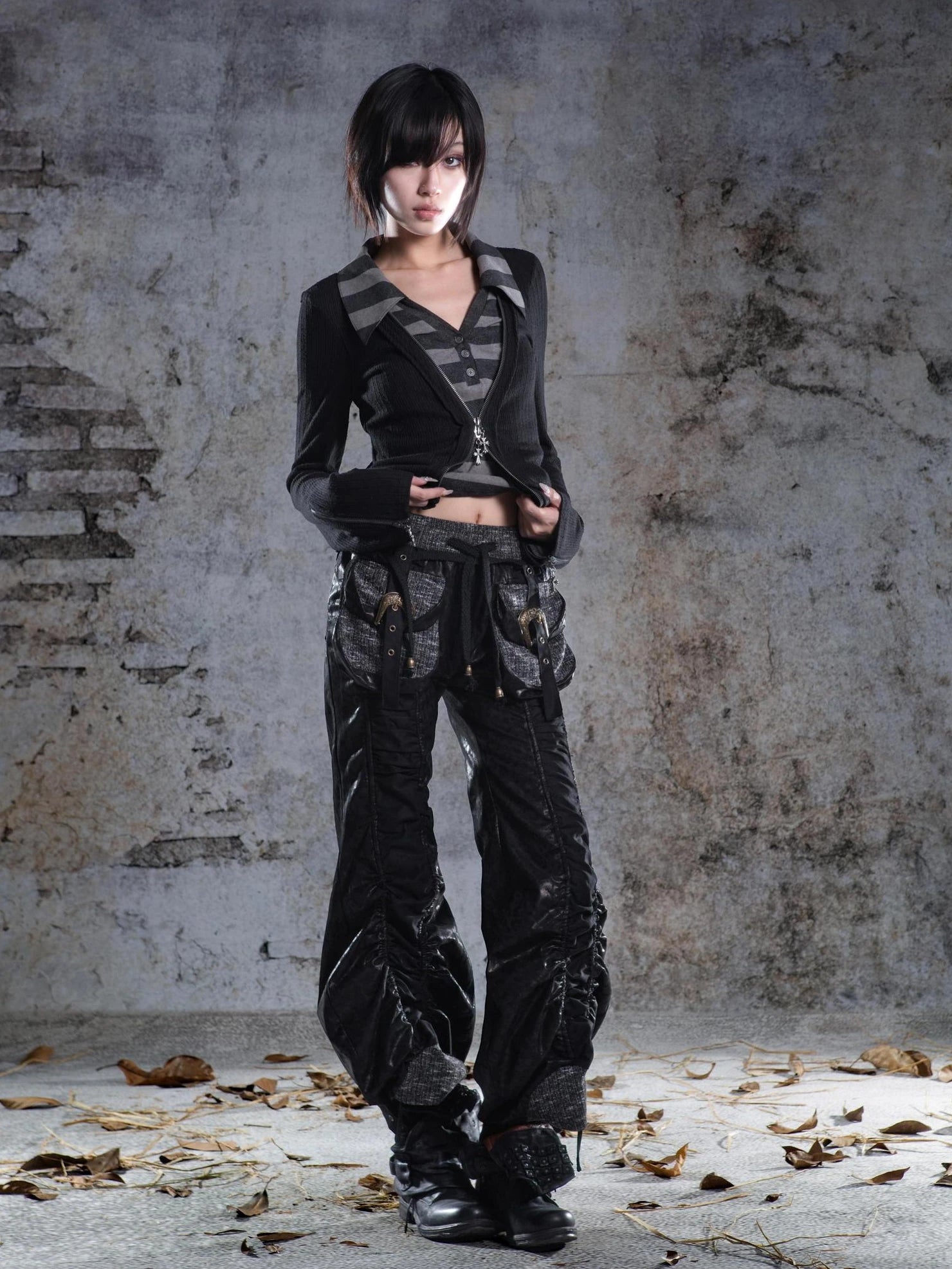 ARIADNAw Two Way Drawstring Wide Leg Lantern Pants Pants
