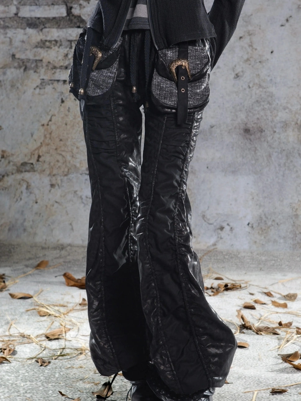 ARIADNAw Two Way Drawstring Wide Leg Lantern Pants Pants