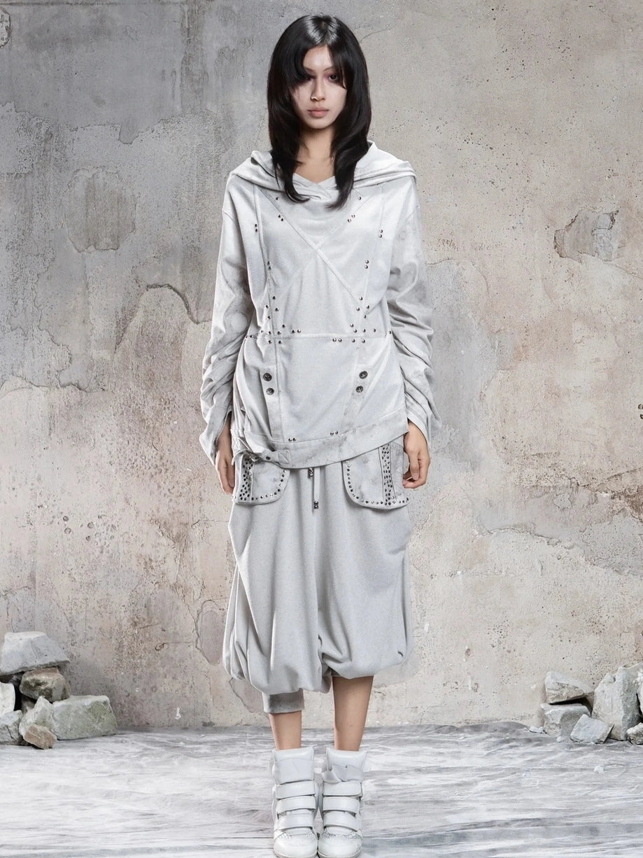 ARIADNAw Vintage Punk Distressed Star Hoodie Hoodies/Sweatshirt