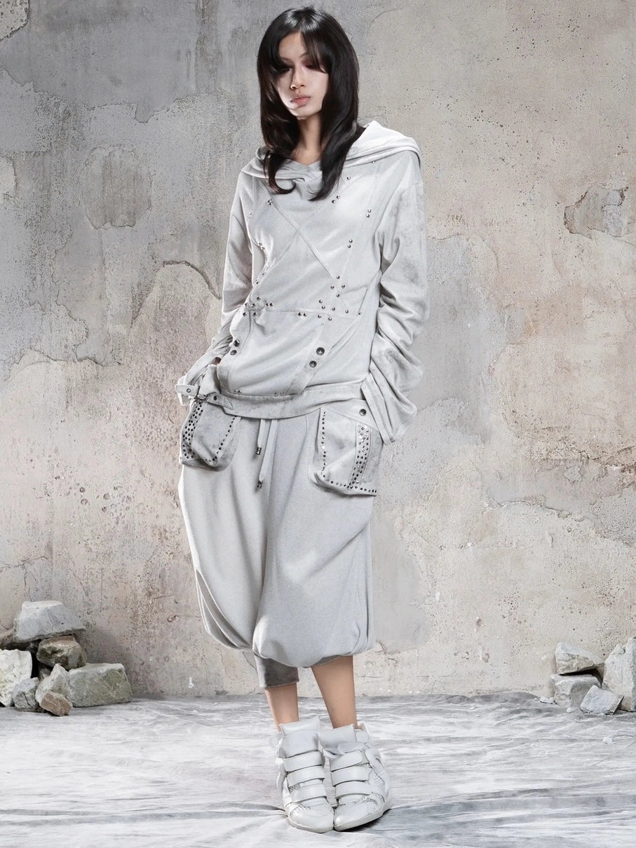 ARIADNAw Vintage Punk Distressed Star Hoodie Hoodies/Sweatshirt