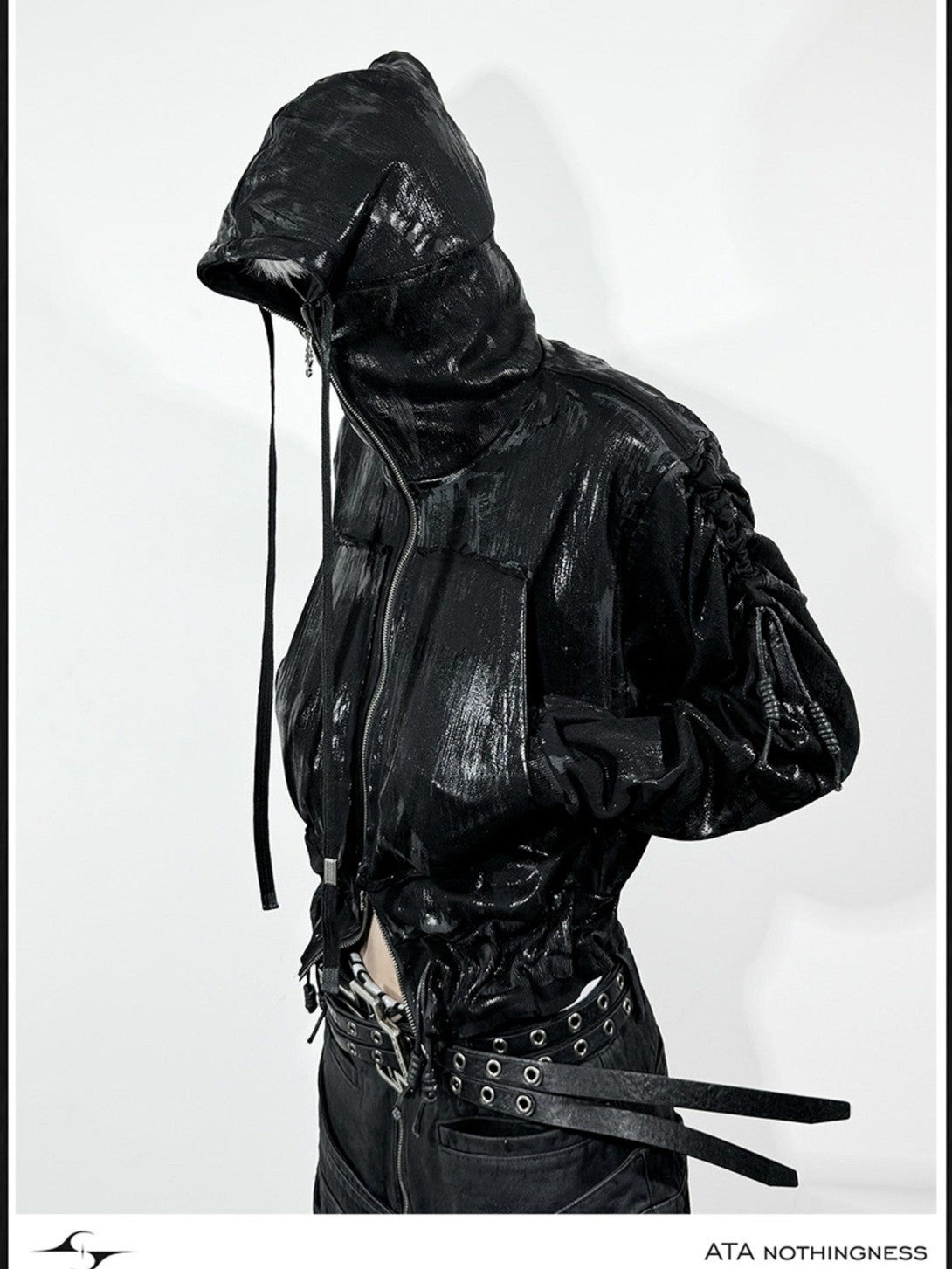 ATAnothingness Black Brushed Wax Metal Hardware Women&