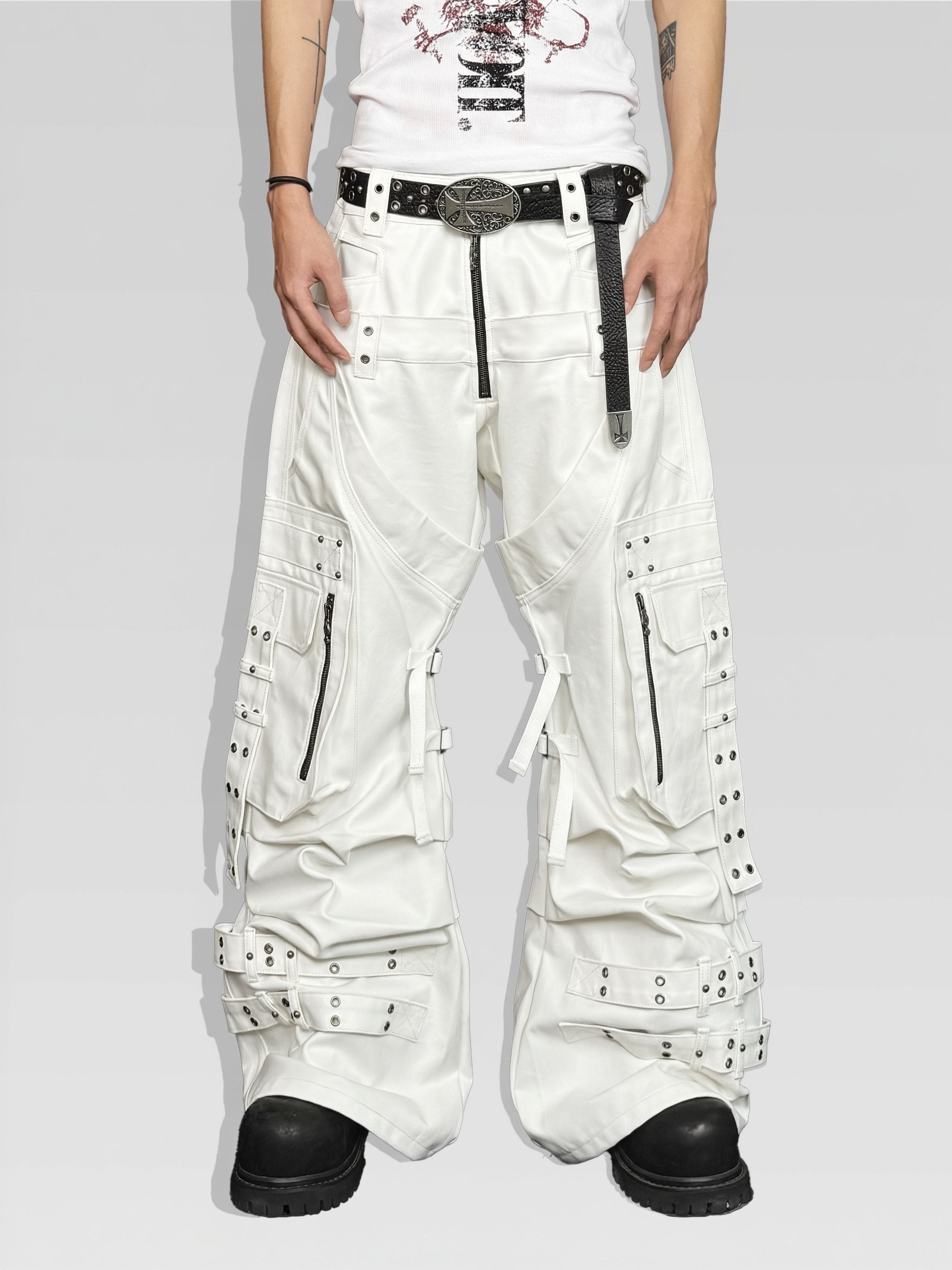ATAnothingness_Silver_Moon_White_Studded_Double_Waist_Waxed_Women&