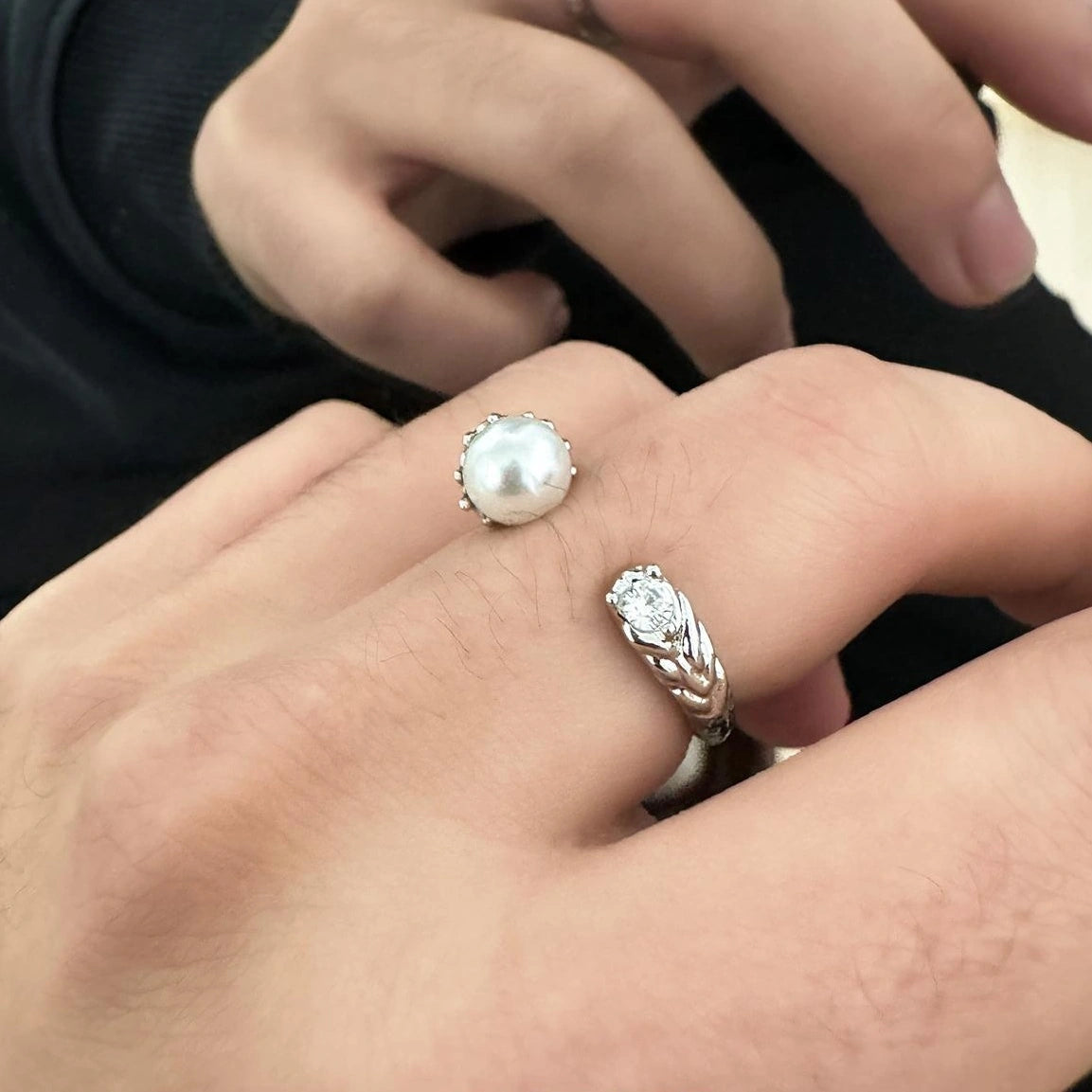Accessories Adjustable Baroque Pearl Ring