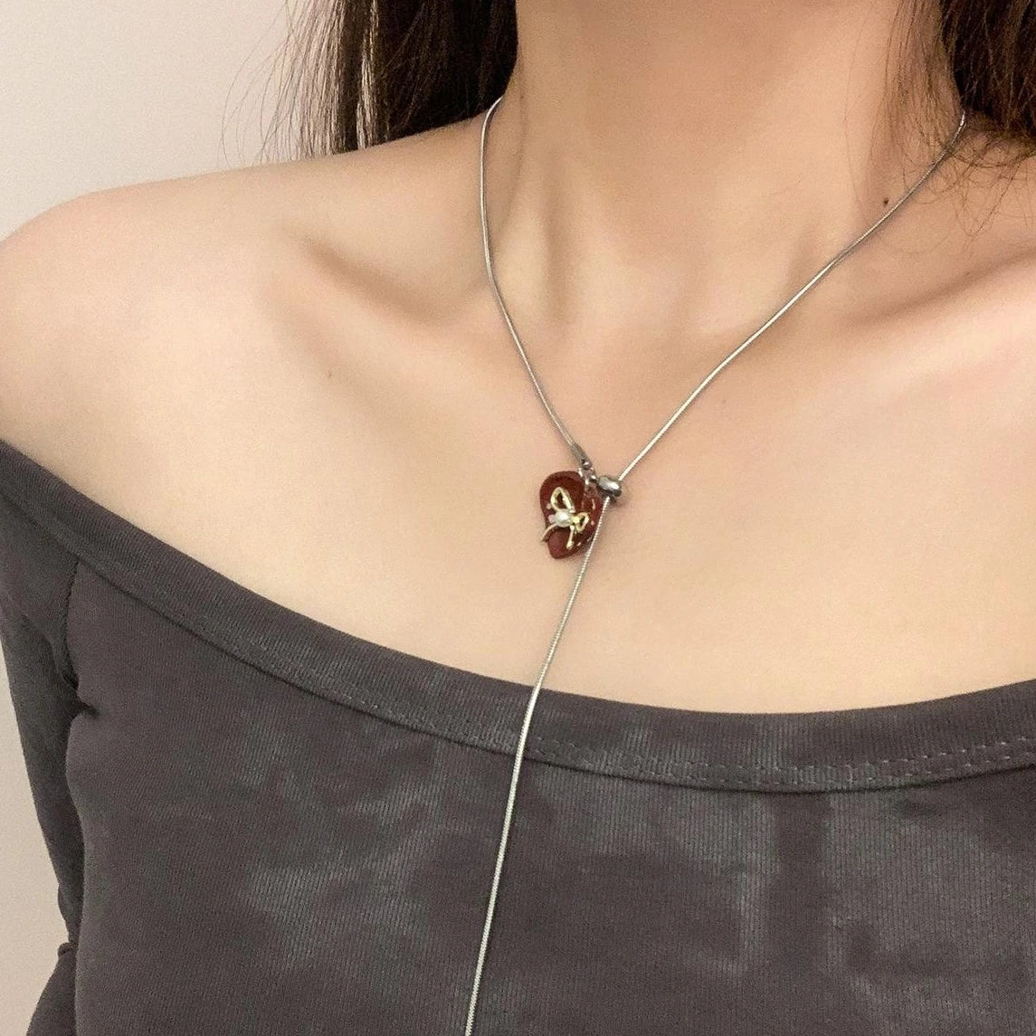 Accessories Adjustable Bow Tie Choker Necklace