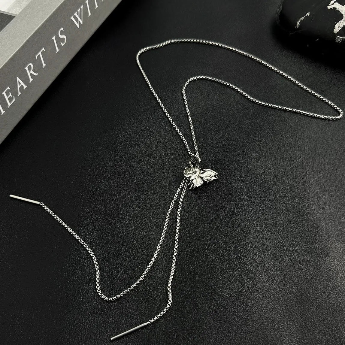 Accessories Adjustable Butterfly Tassel Long Necklace