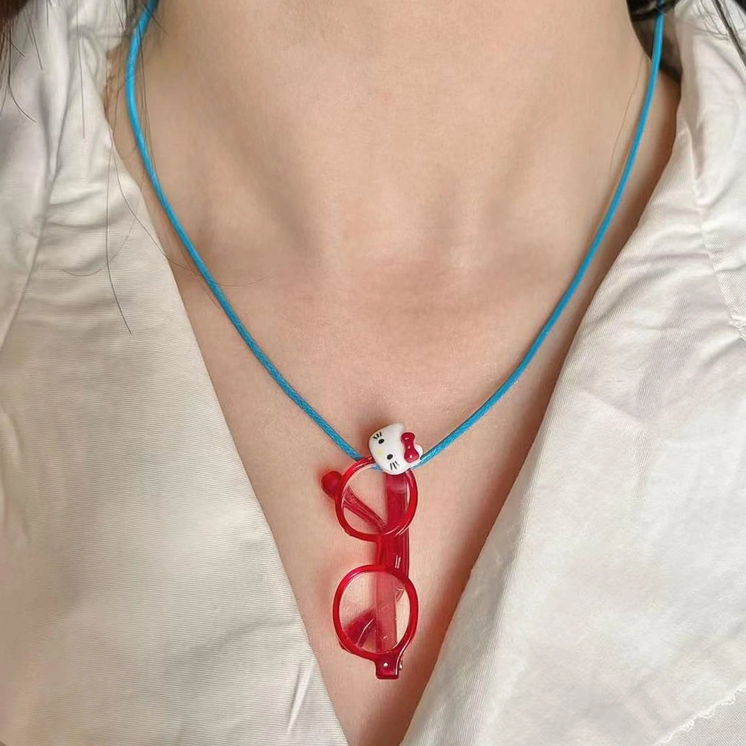 Accessories Adjustable Cat Eye Pendant Necklace