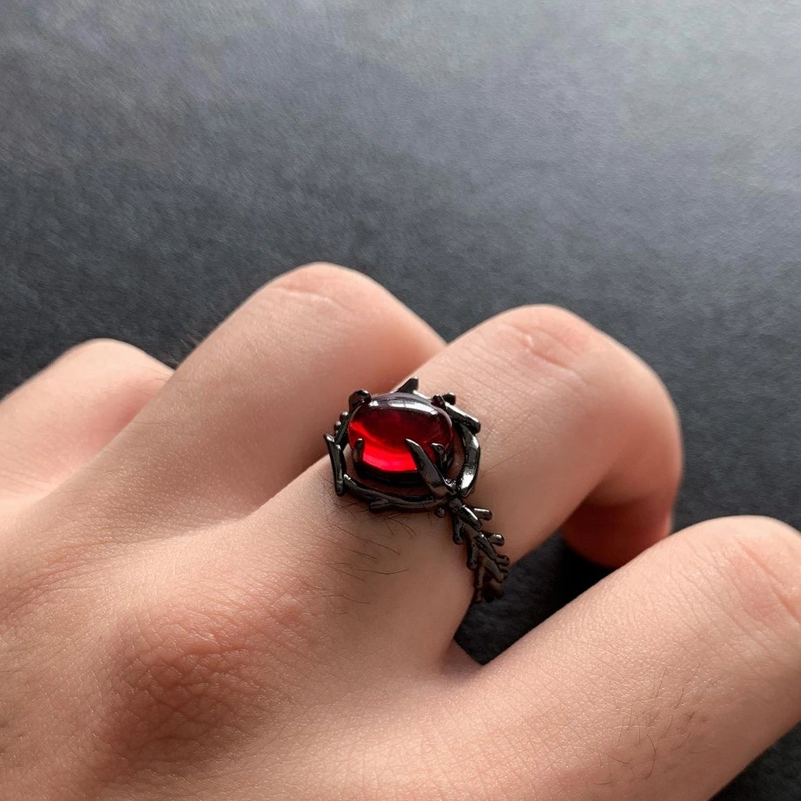 Accessories Adjustable Gothic Zircon Thorn Ring