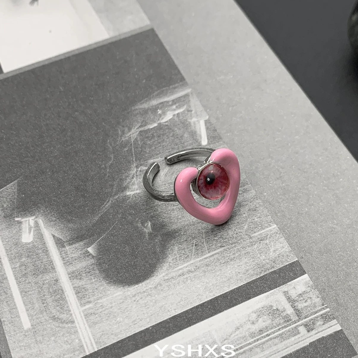 Accessories Adjustable Pink Evil Eye Ring