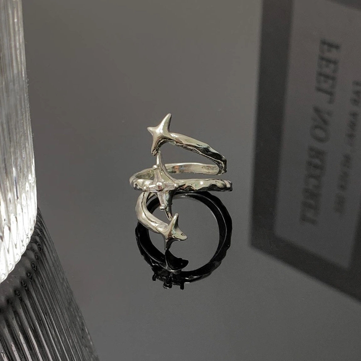 Accessories Adjustable Punk Star Ring