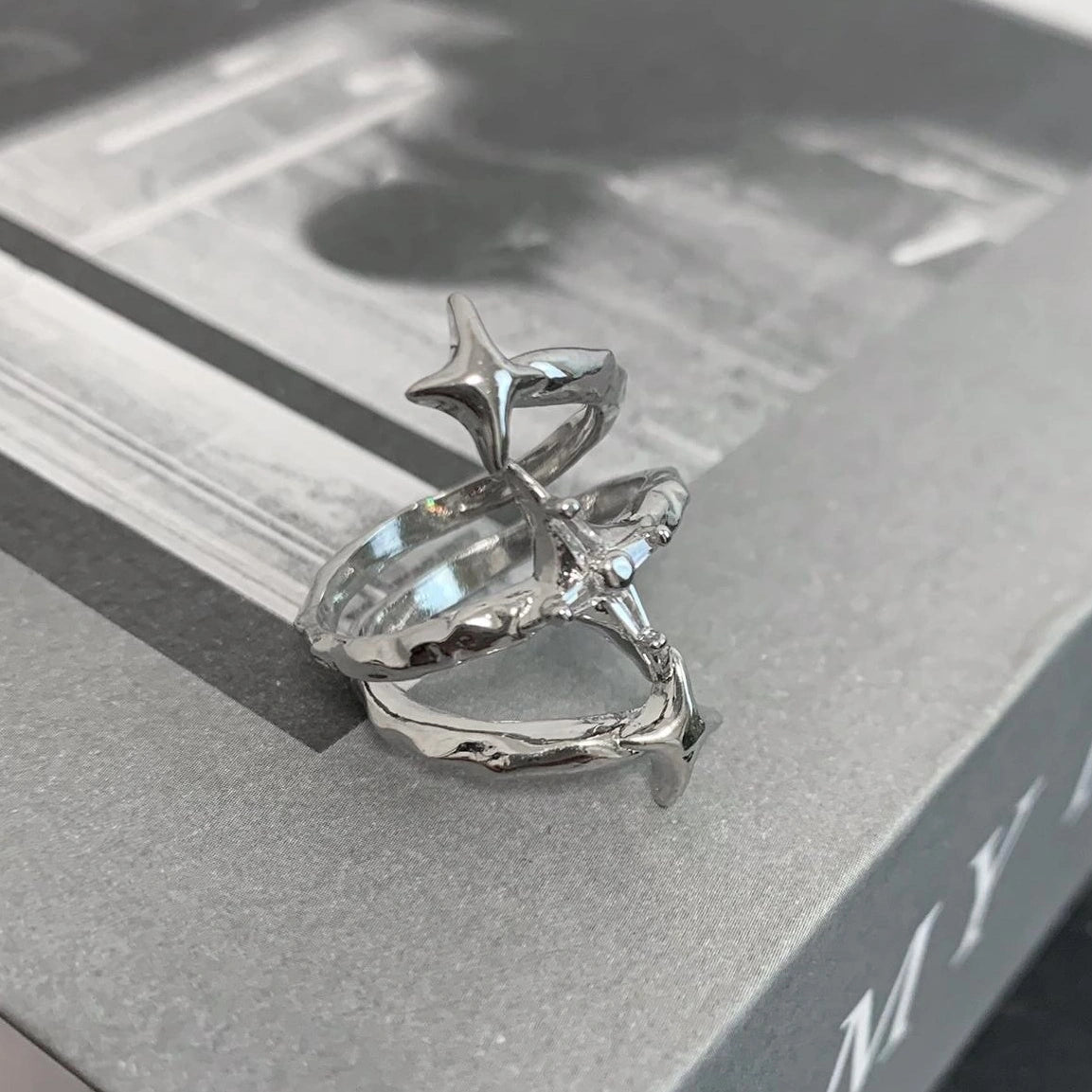 Accessories Adjustable Punk Star Ring