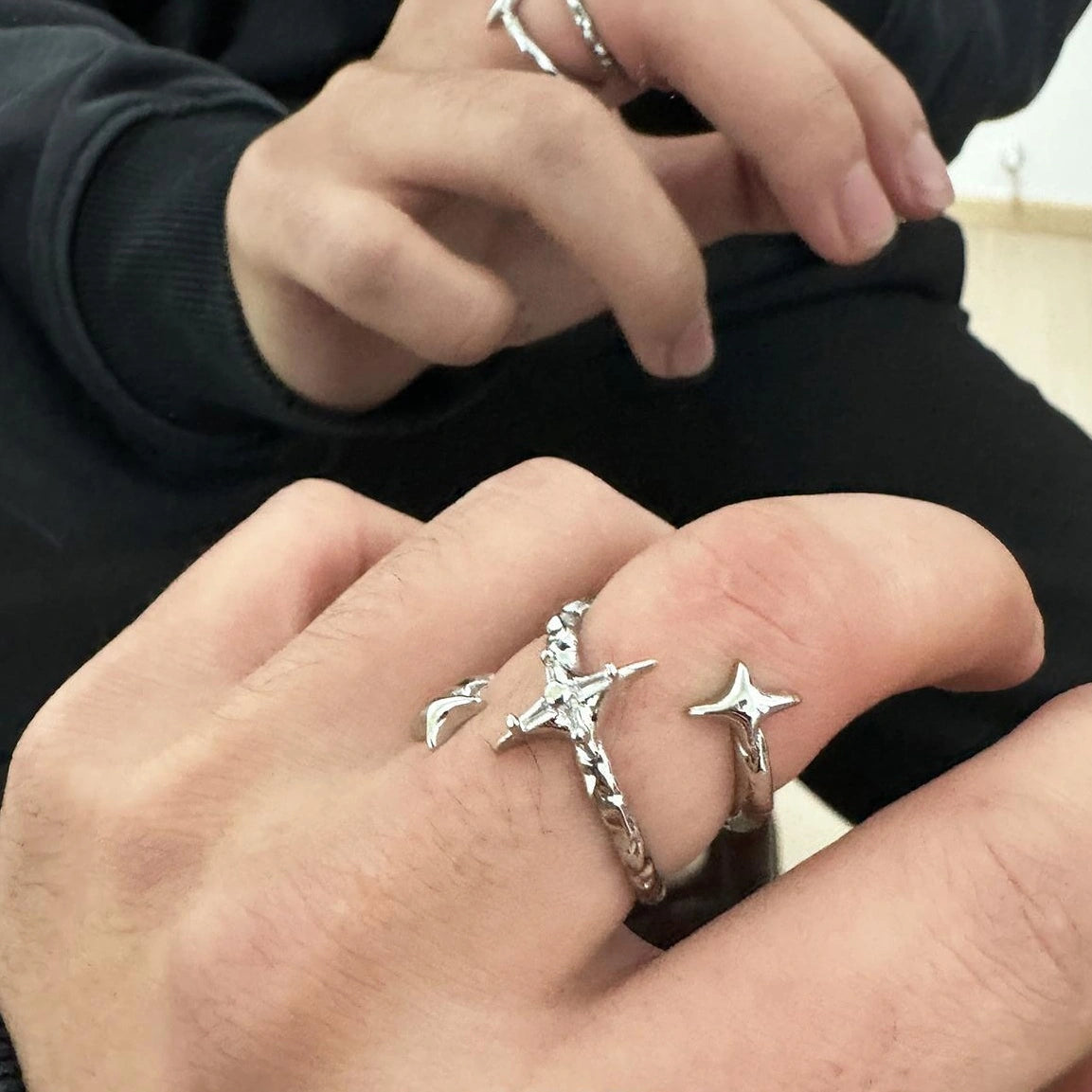Accessories Adjustable Punk Star Ring