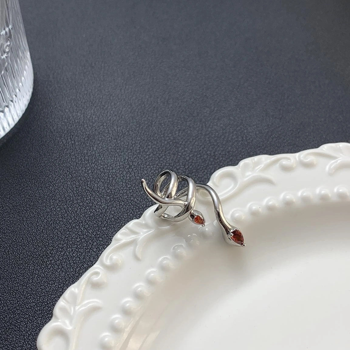 Accessories Adjustable Red Eye Snake Ear Cuff