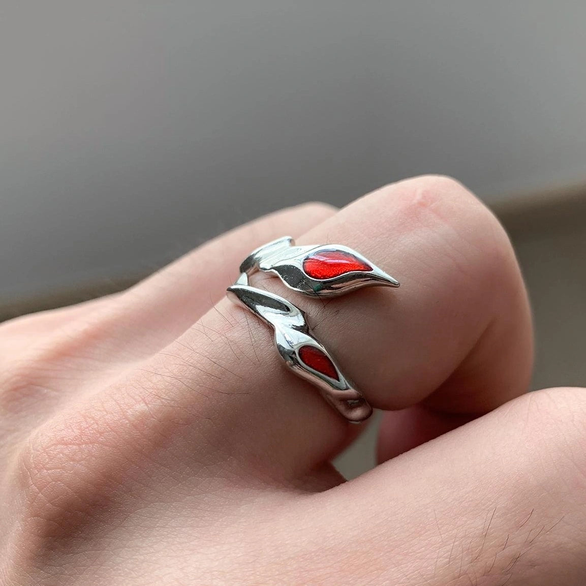 Accessories Adjustable Red Knot Ring