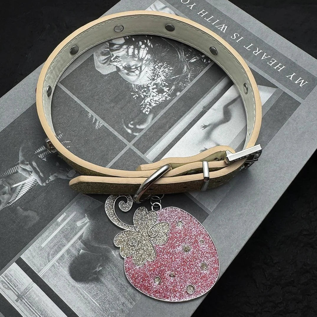 Accessories Adjustable Strawberry Pendant Collar Necklace