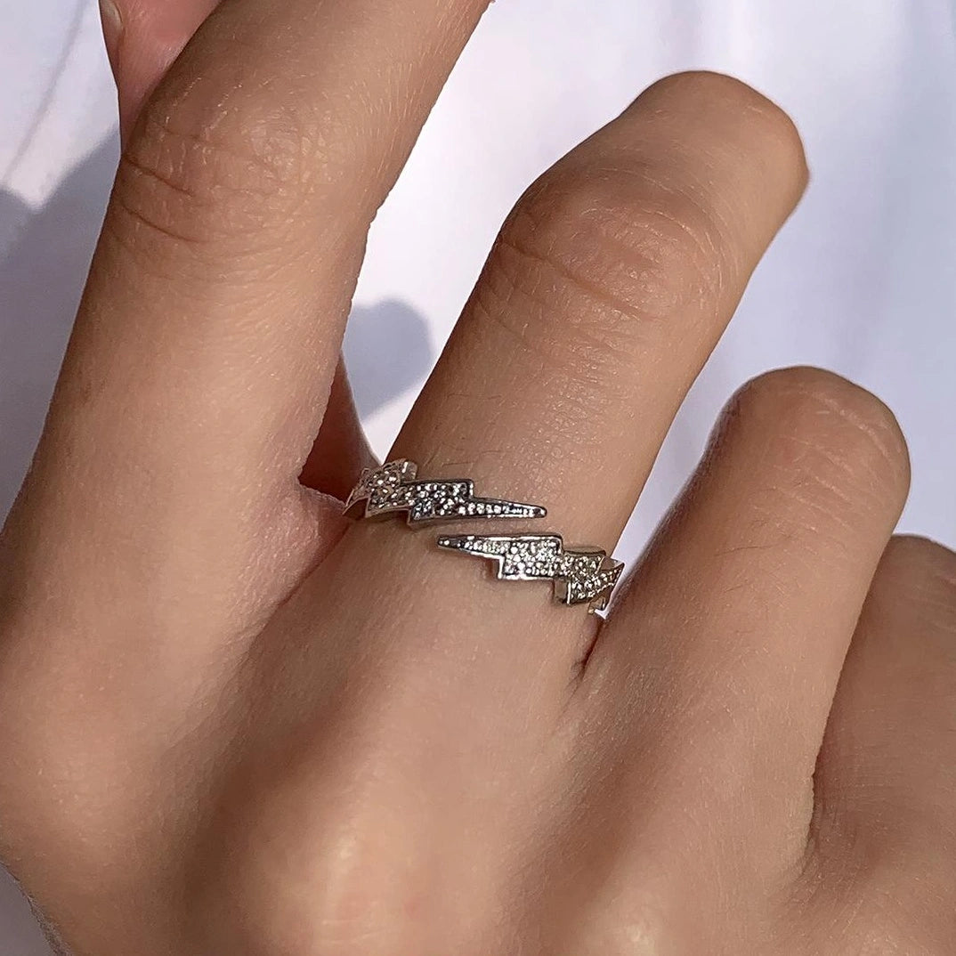 Accessories Adjustable Zirconia Lightning Ring