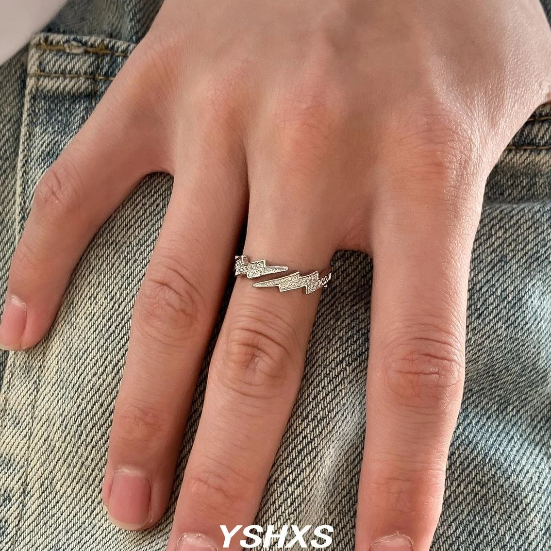 Accessories Adjustable Zirconia Lightning Ring