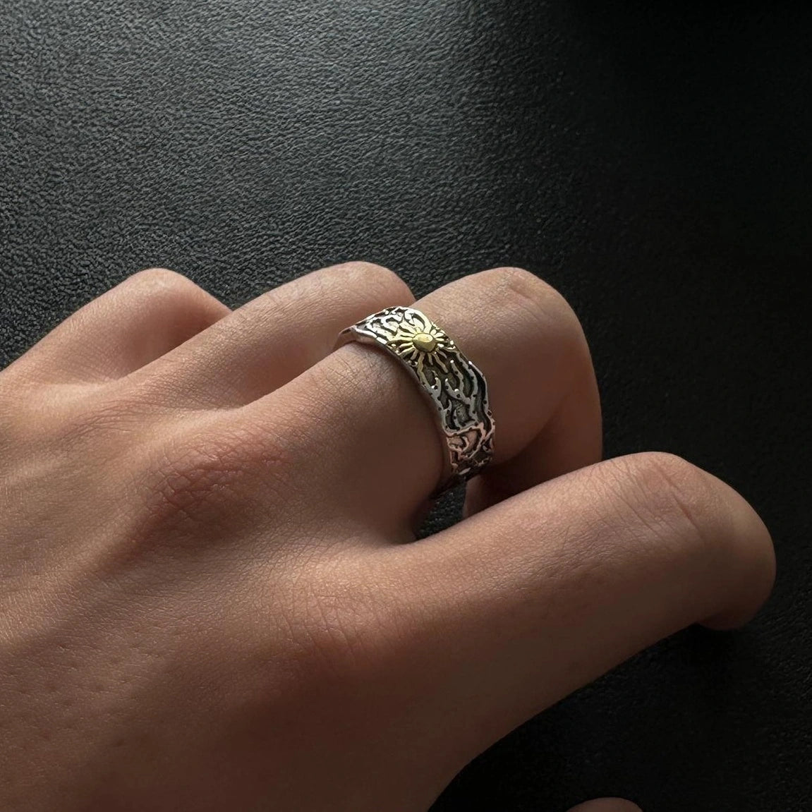 Accessories Antique Sun Adjustable Ring