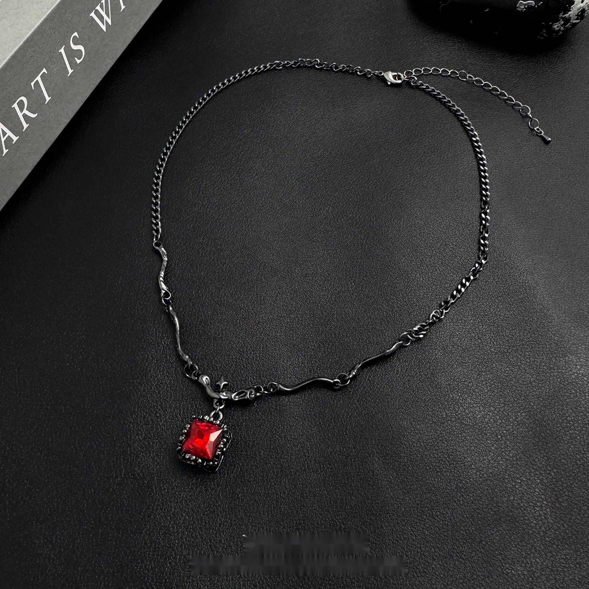 Accessories_Asymmetrical_Black_Red_Zirconia_Pendant_Necklace_MISSTT