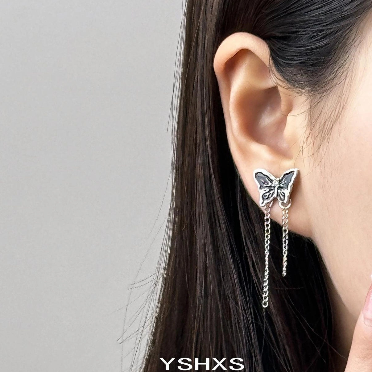 Accessories Black Butterfly Fringe Earrings