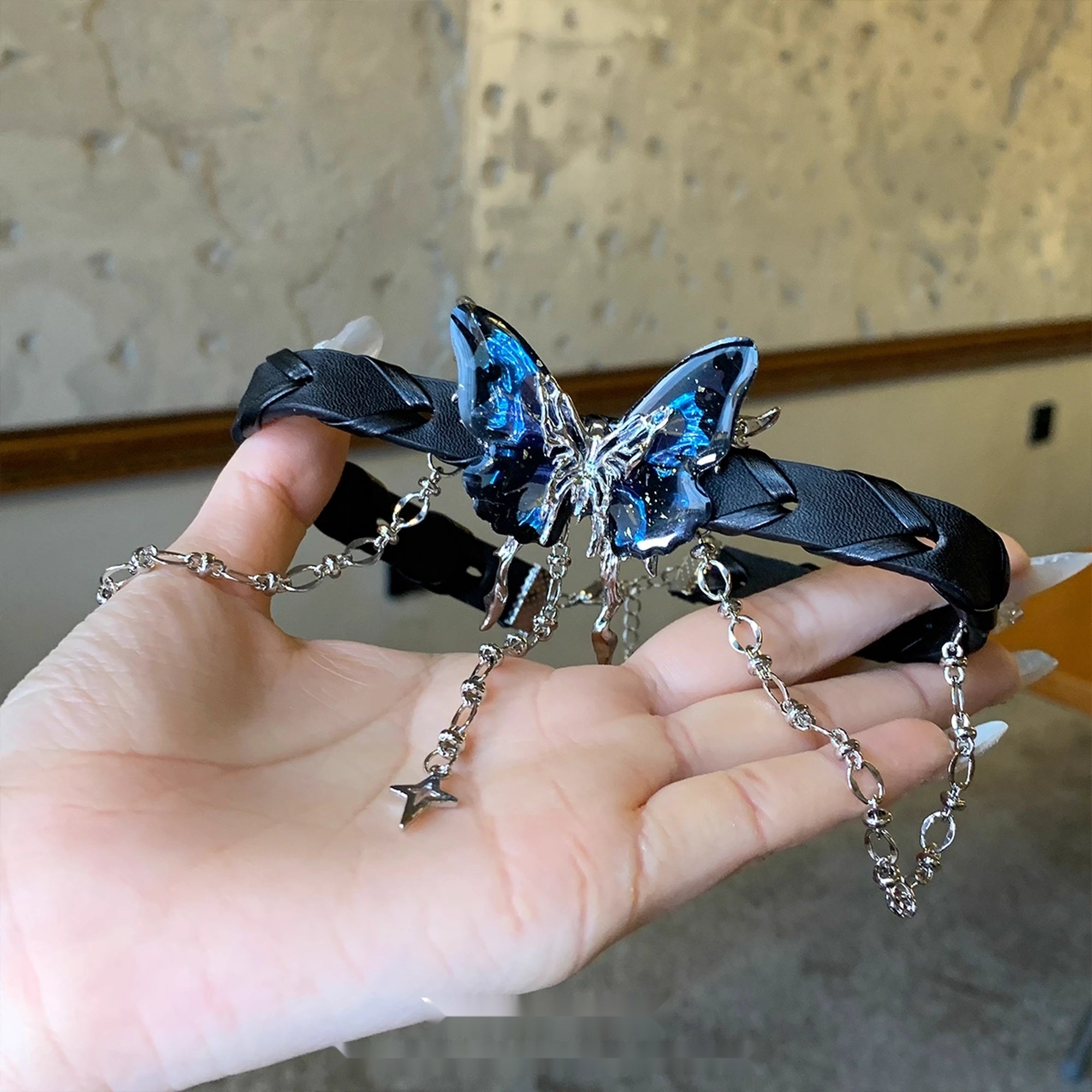 Accessories_Black_Ruffle_Butterfly_Choker_MISSTT