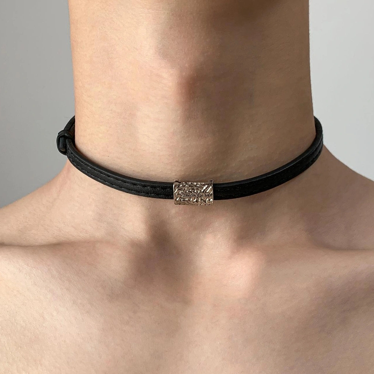 Accessories Black Square Choker Necklace