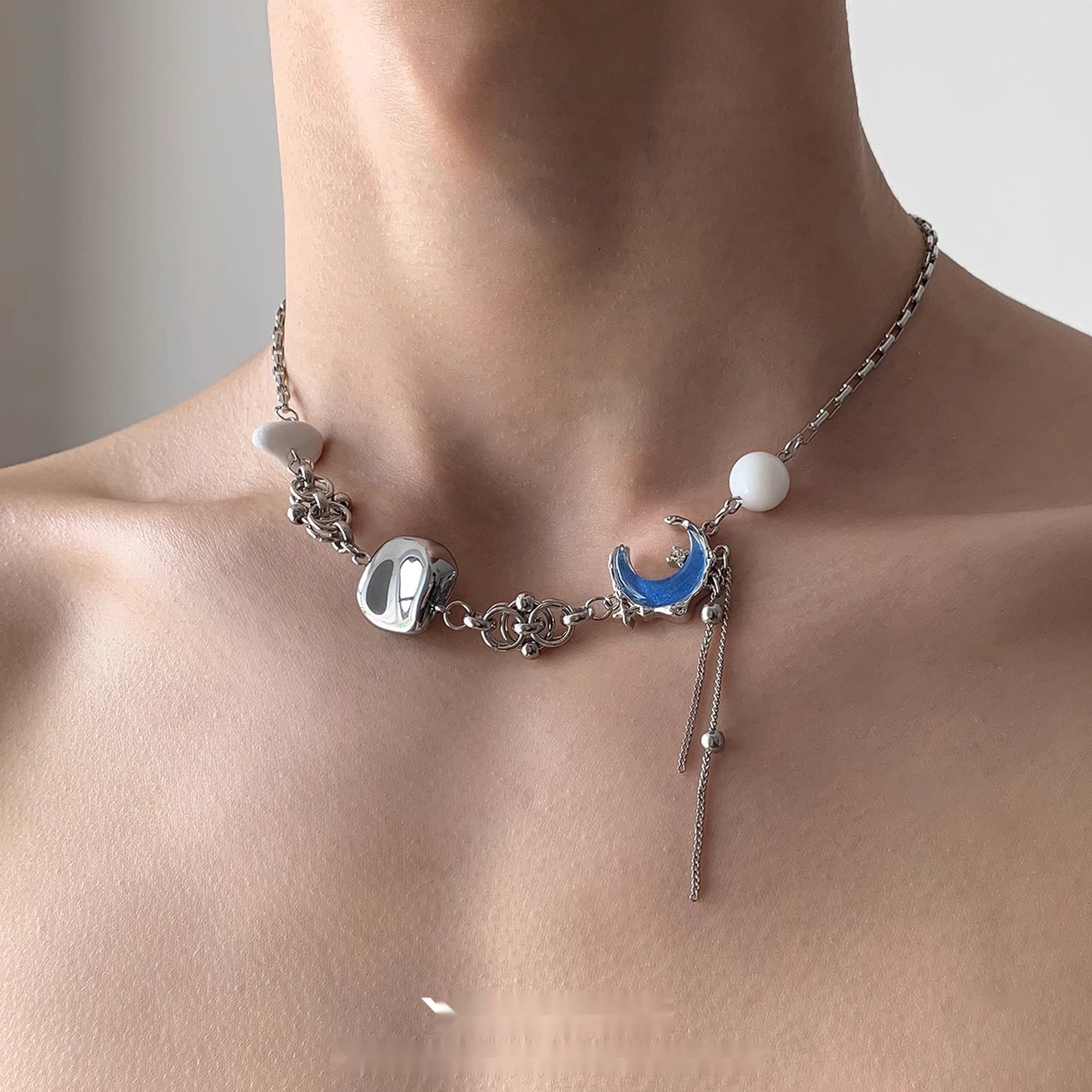 Accessories_Blue_Moon_Fringe_Stone_Choker_Necklace_MISSTT