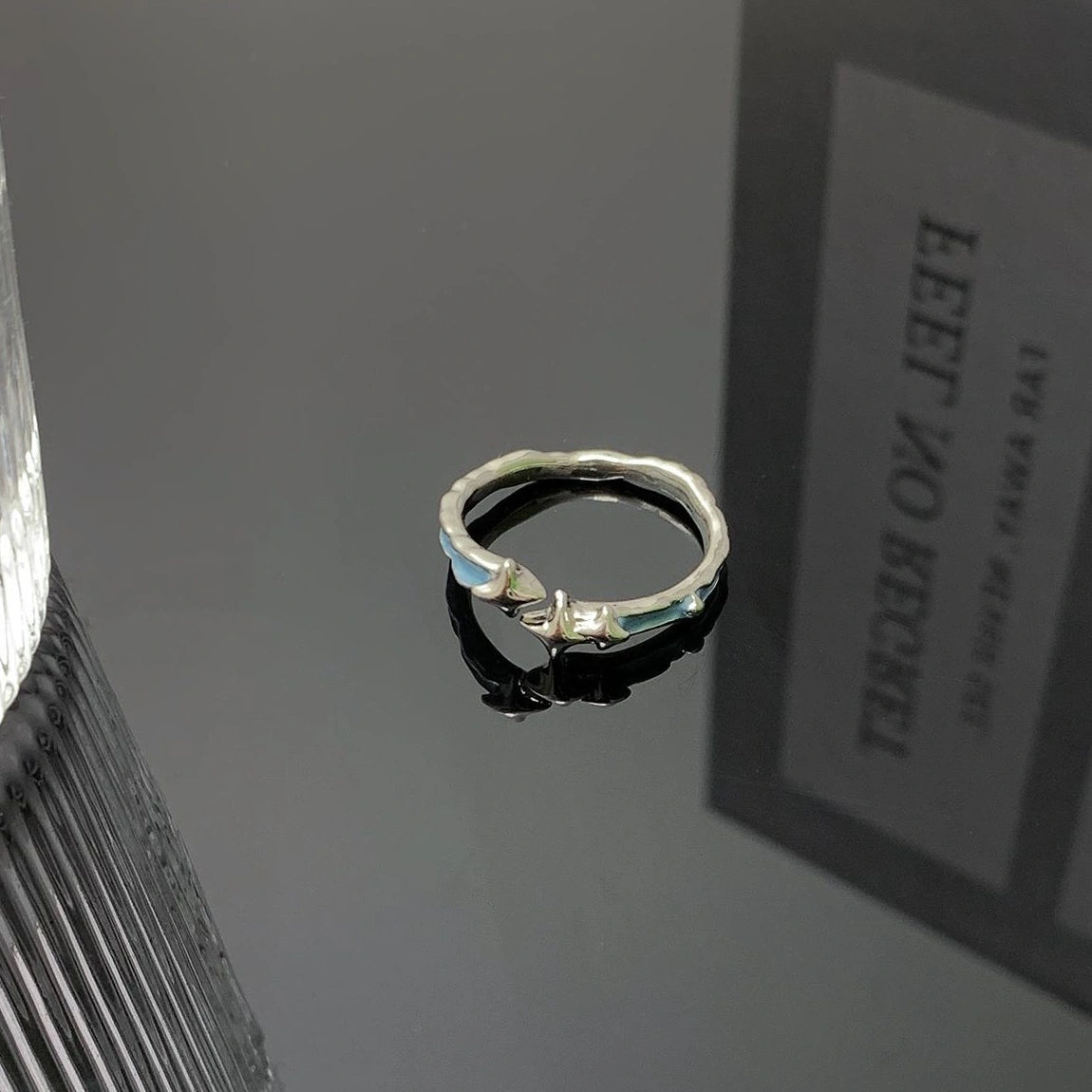 Accessories Blue Star Adjustable Minimalist Ring