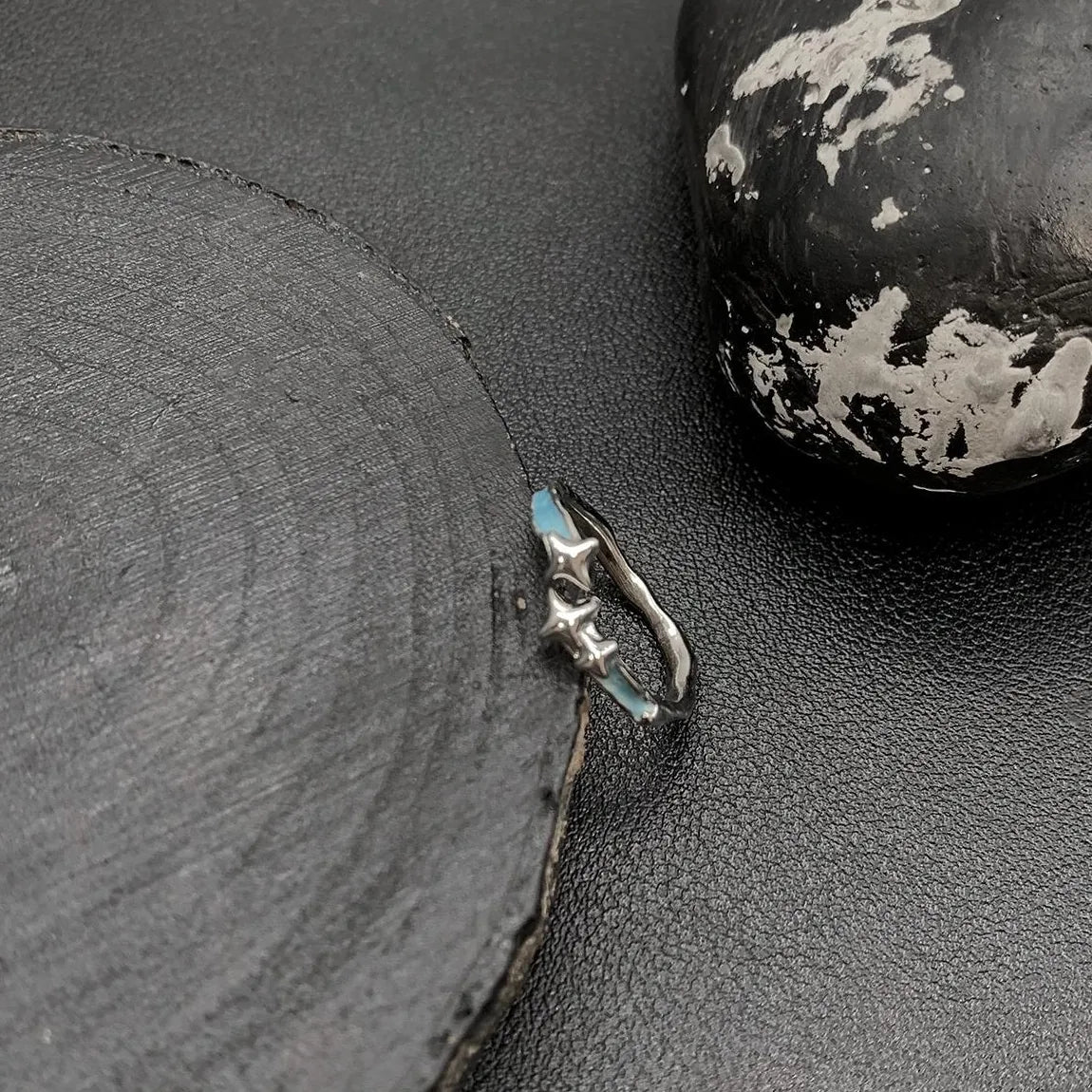 Accessories Blue Star Adjustable Minimalist Ring