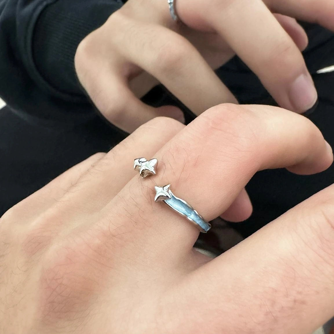 Accessories Blue Star Adjustable Minimalist Ring