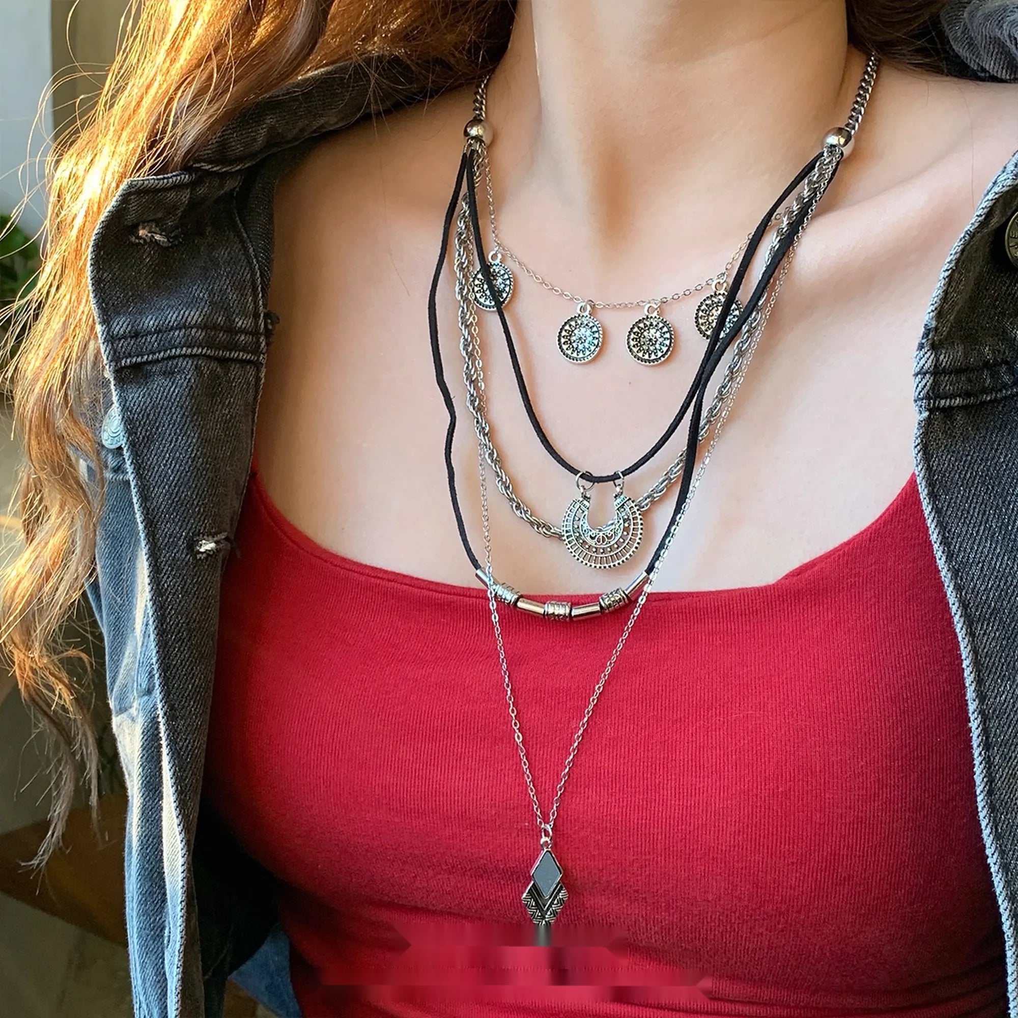 Accessories_Bohemian_Layered_Necklace_Long_Distressed_Leather_Cord_MISSTT