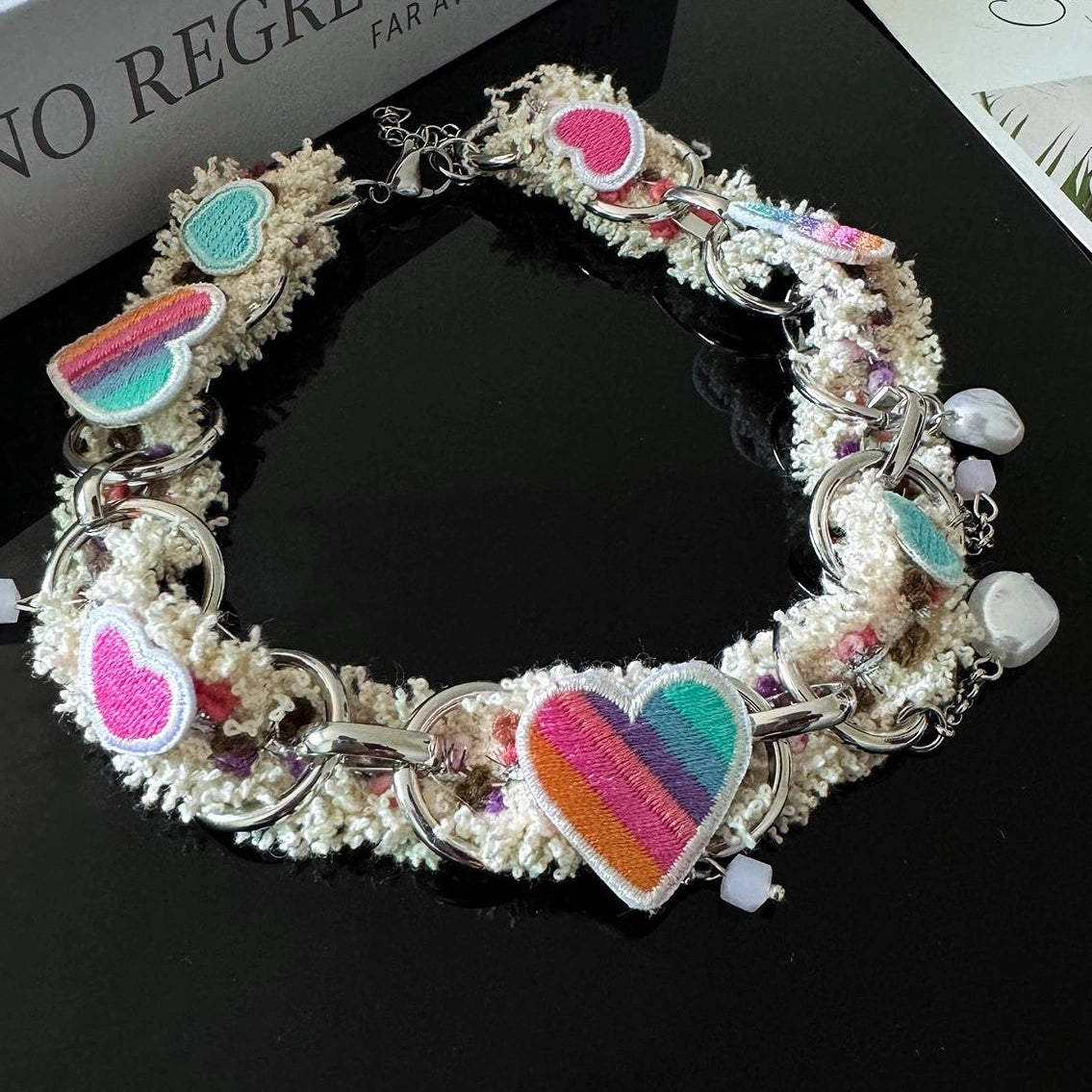 Accessories Colorful Heart Choker Necklace