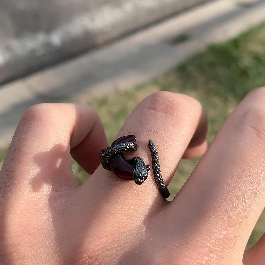 Accessories Crimson Serpent Crescent Ring